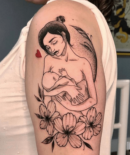 Imagem de tatuagem mães e filhos