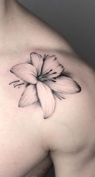 May birth flower matching tattoos lily of the valley pair design