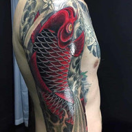 Red Koi Fish Tattoos