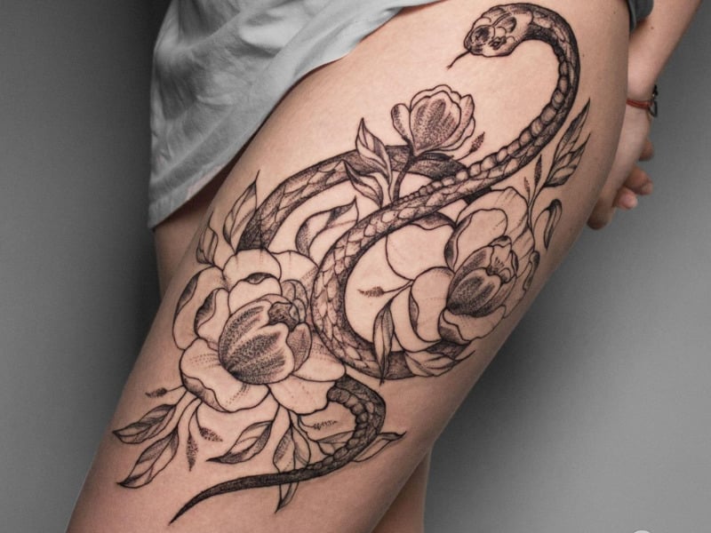 imagem mostrando 53 Inspirações de Tatuagem na Coxa