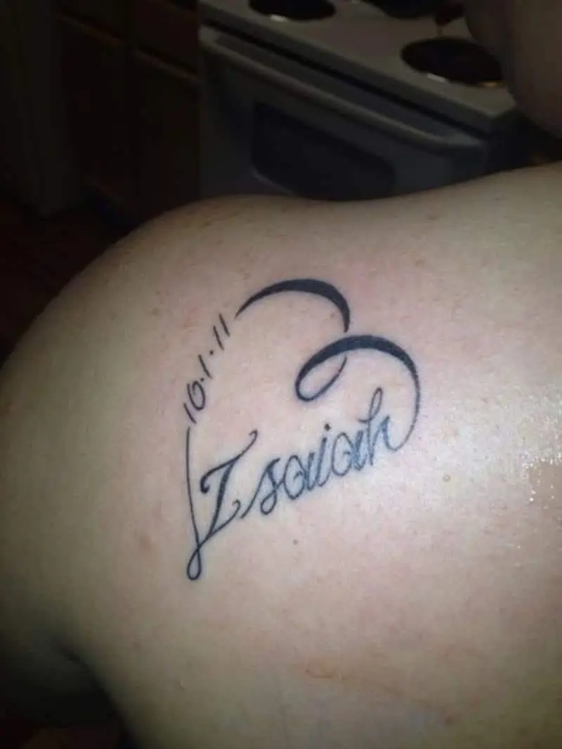 imagem de Tatuagem com Nome de Filho