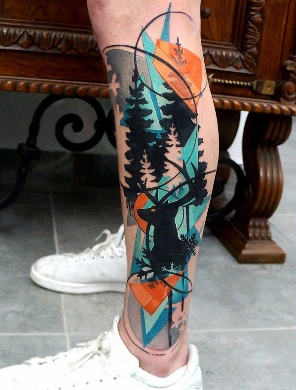 Tatuagem na Panturrilha Masculina