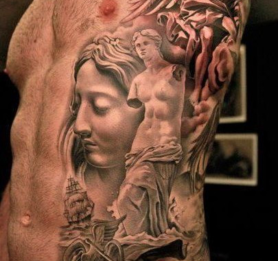 Tatuagem Masculina na Costela