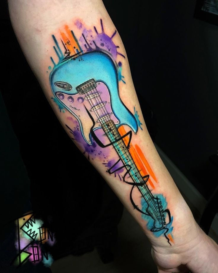 Rock star tattoo celebrity musician design