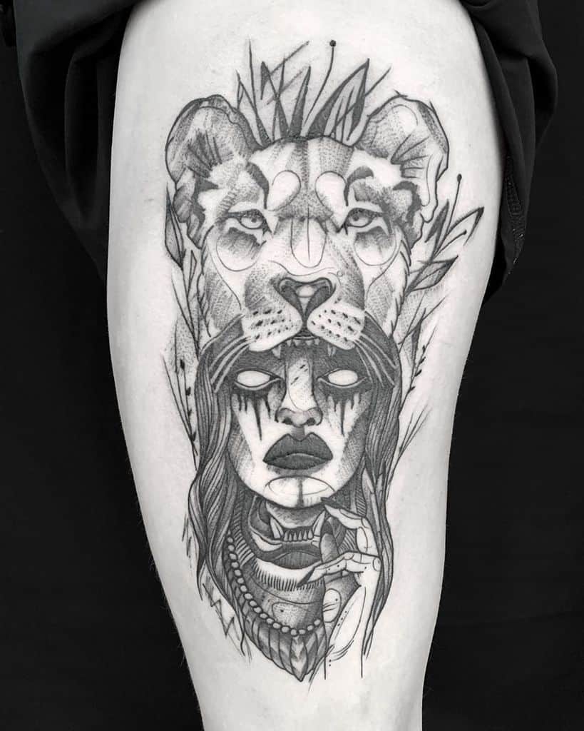Tatuagem de Leão
