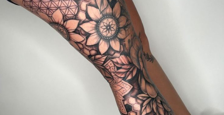 Women Leg Sleeve Tattoo Ideas