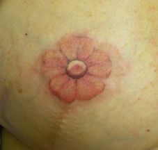 Nipple Flower Tattoos