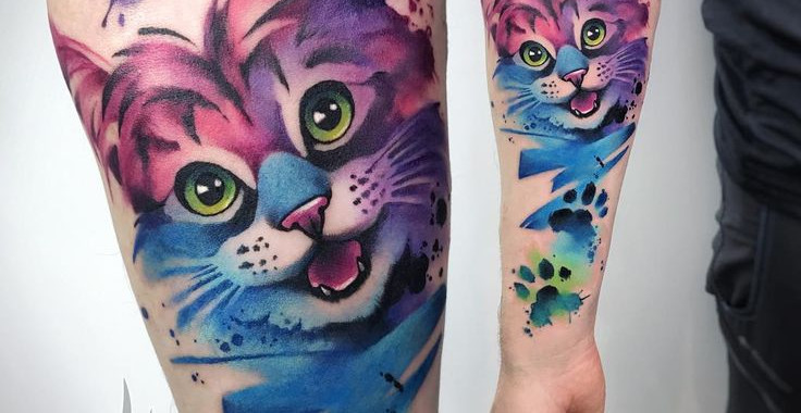 tatuagem de gatinho