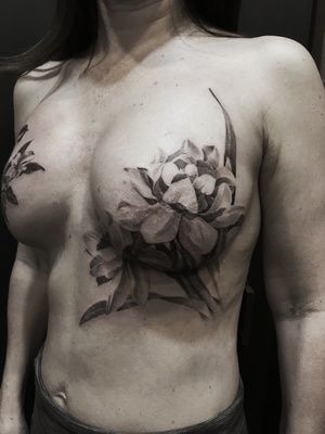 Nipple Flower Tattoos
