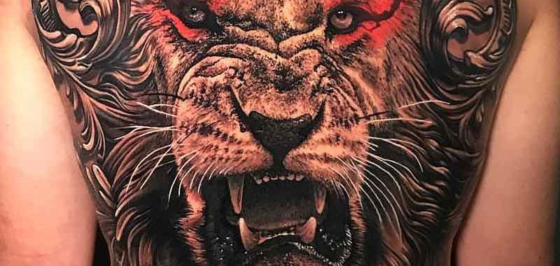 imagem mostrando Tatuagem de Leão Masculina
