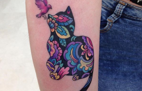 tatuagem de gatinho