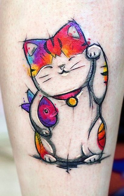 tatuagem de gatinho