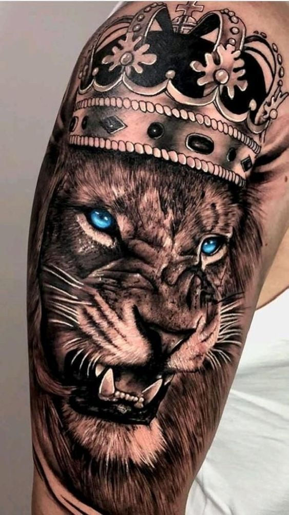 Lion tattoo old school flash vintage art