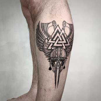 tatuagem viking valknut