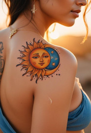Tatuagem Sol e Lua
