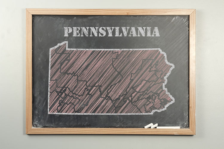 Outlined Pennsylvania US state on grade school chalkboard.jpg