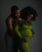 Happy pregnant couple's maternity photoshoot