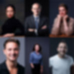 Six professional headshots: diverse group portraits