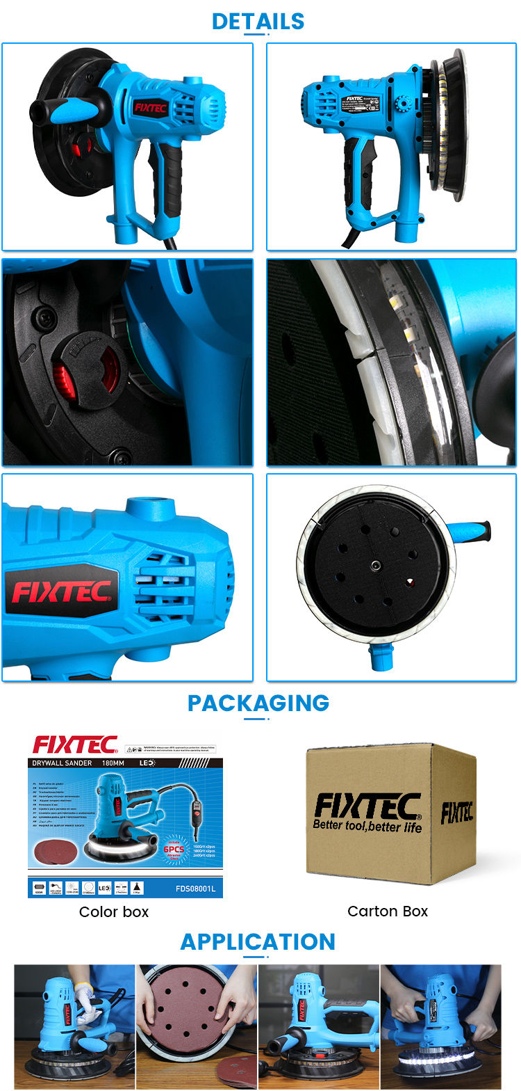 Thumbnail: Drywall Sander with LED 800W Voltage/Frequency:230V/50HZ Input power:800W