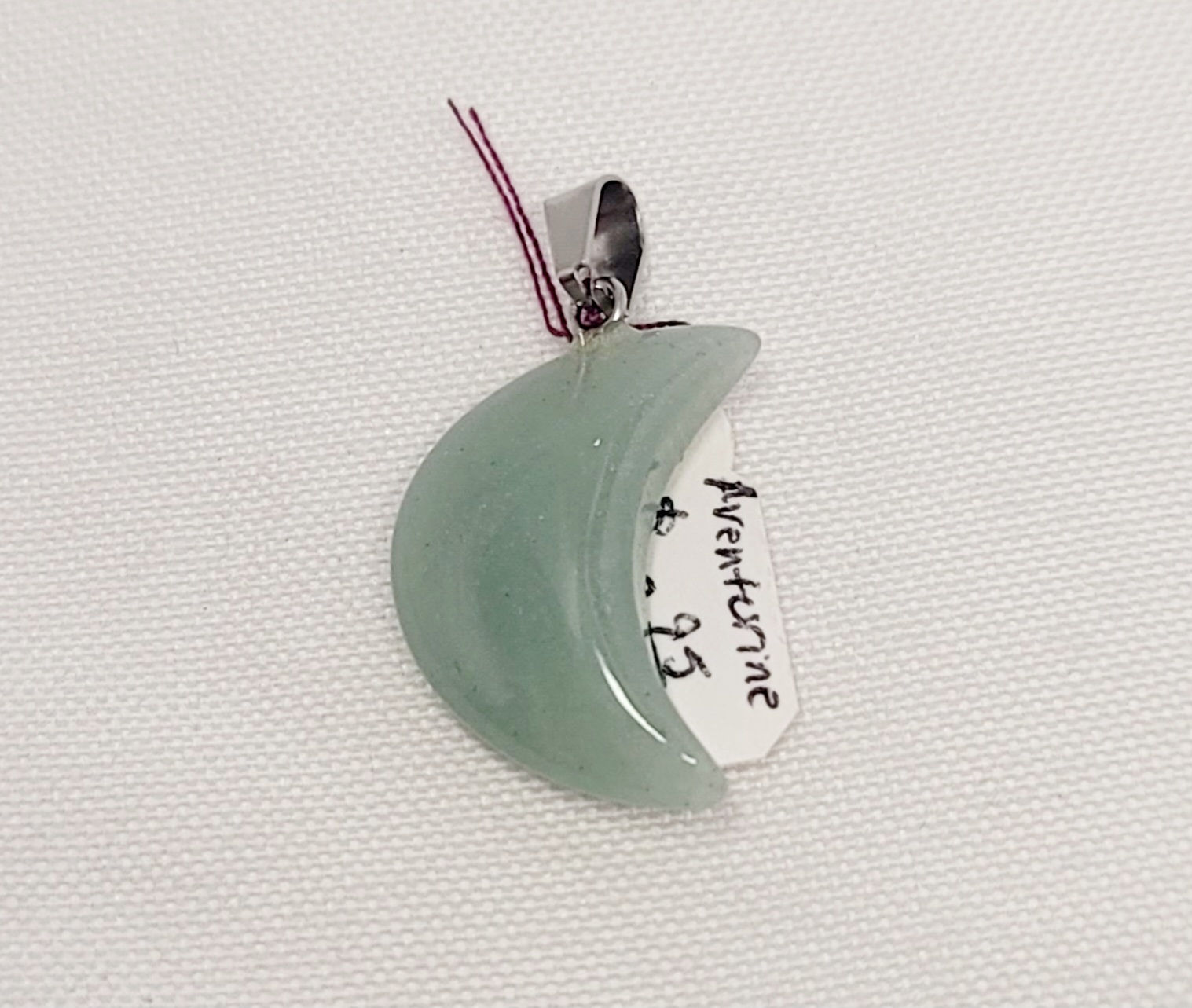 Pendant – G. Aventurine Moon (.14oz B30-Bg18#891)