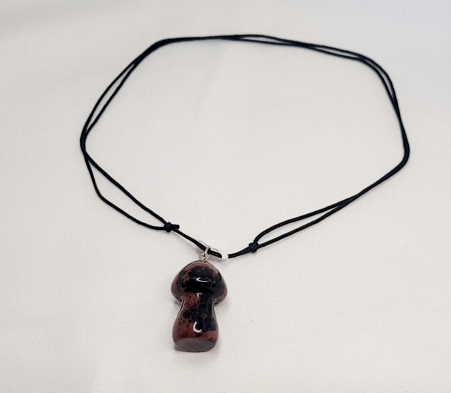 Necklace – Obsidian Mushroom (.81oz B30-Bg14#546)