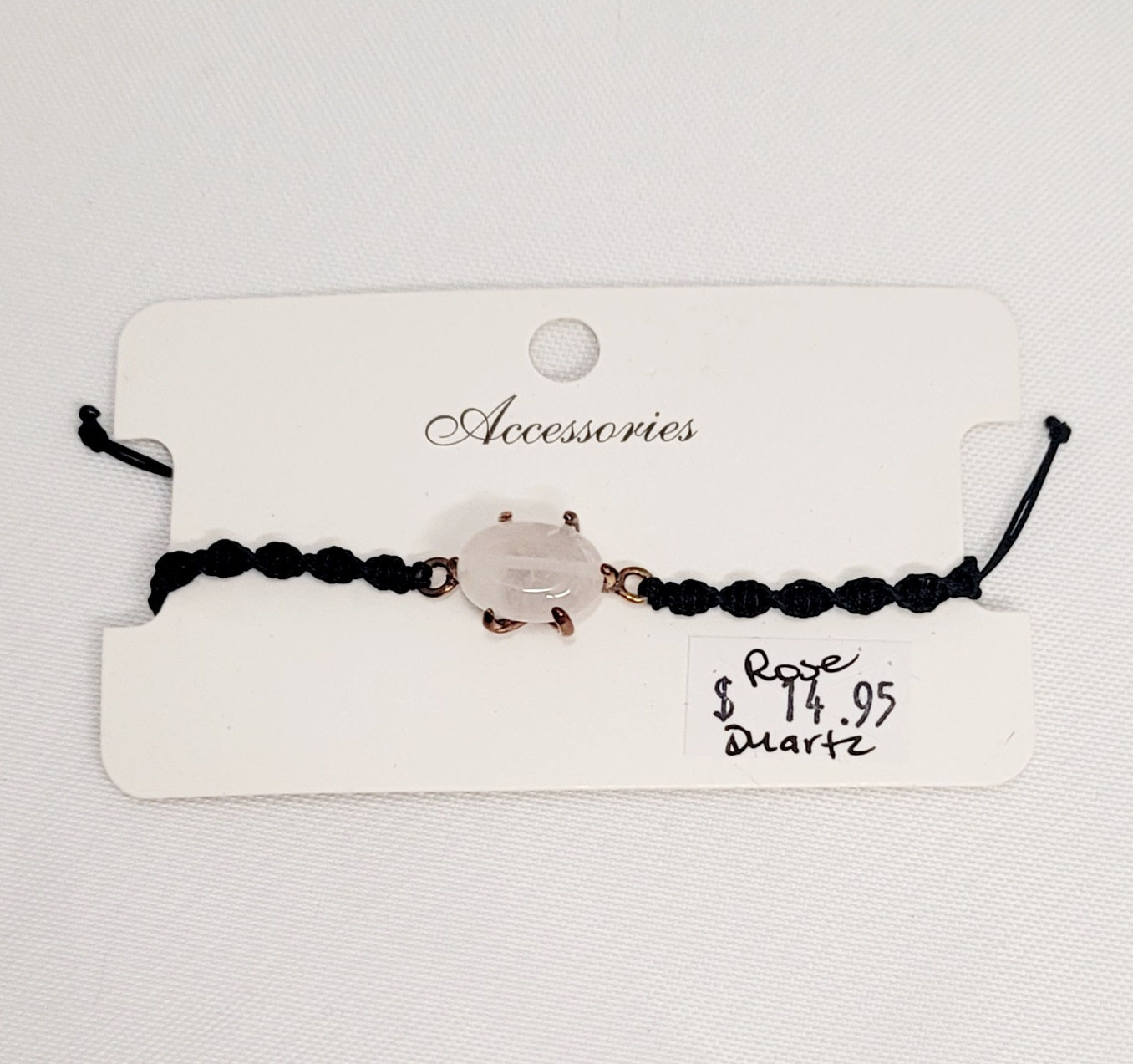 Bracelet – Adjustable Rose Qtz (.14oz B30-Bg9#228)