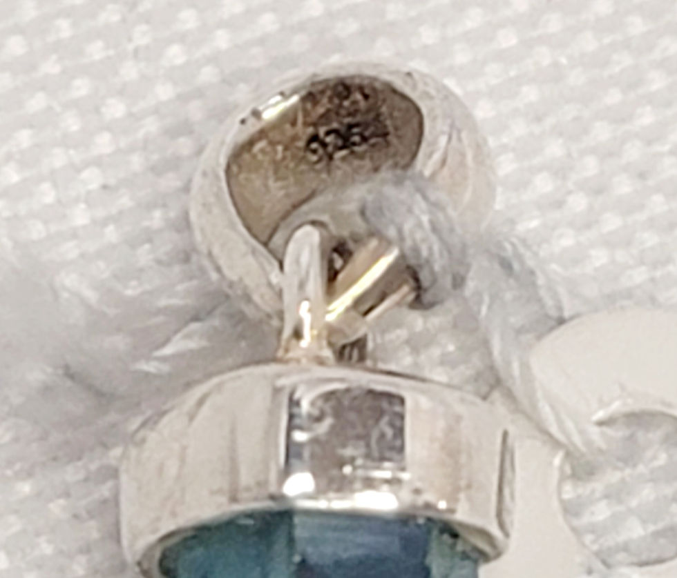 Thumbnail: Pendant – Aqua Aura Quartz (.07oz B30-Bg18#849)
