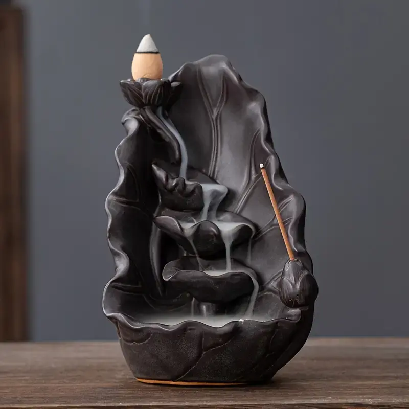 Thumbnail: Lotus Flower Ceramic Incense Burner Home Decoration