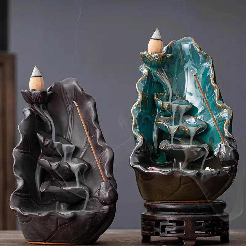 Thumbnail: Lotus Flower Ceramic Incense Burner Home Decoration