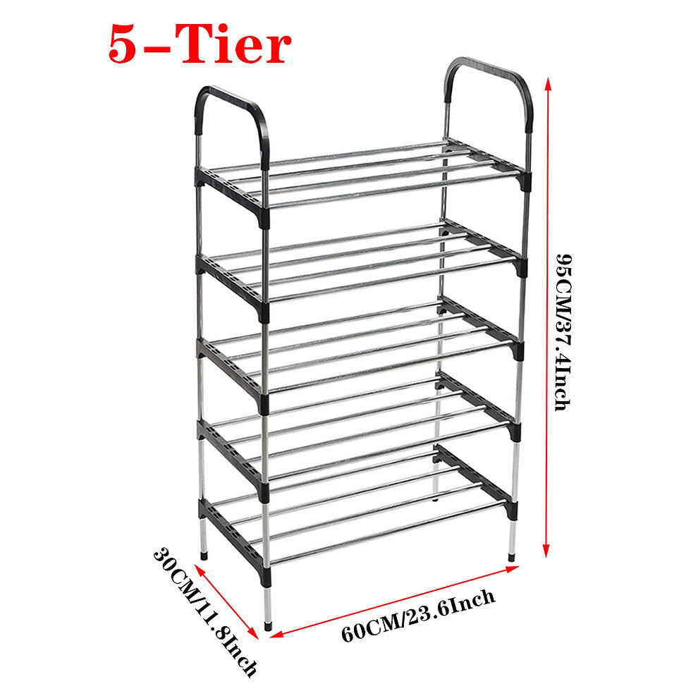Thumbnail: Multi-Layer Stackable Shoe Rack - Space-Saving Storage
