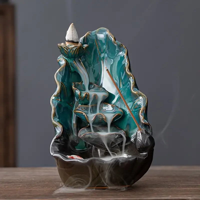 Thumbnail: Lotus Flower Ceramic Incense Burner Home Decoration