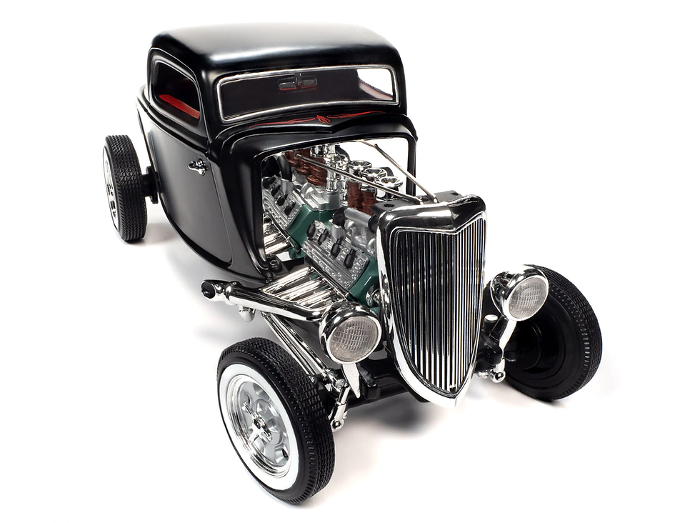 Thumbnail: Black 1934 Ford 3-Window Coupe diecast model