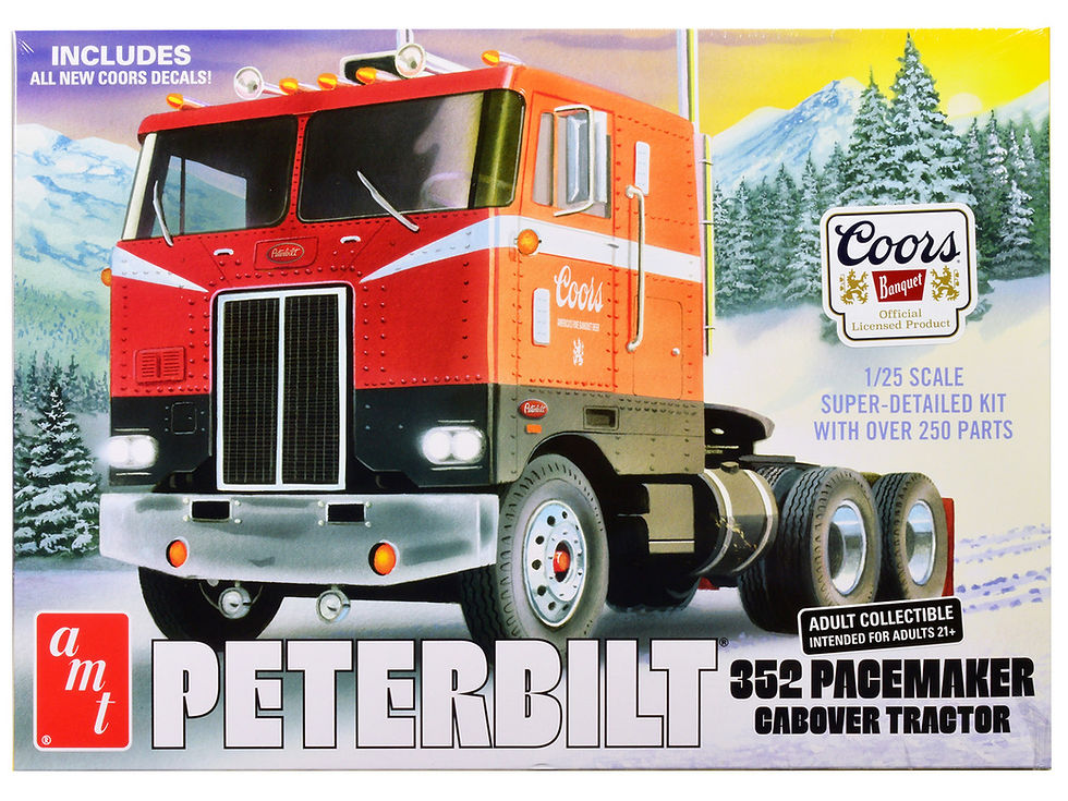AMT 1:25 Peterbilt 352 Coors Pacemaker cabover tractor model kit