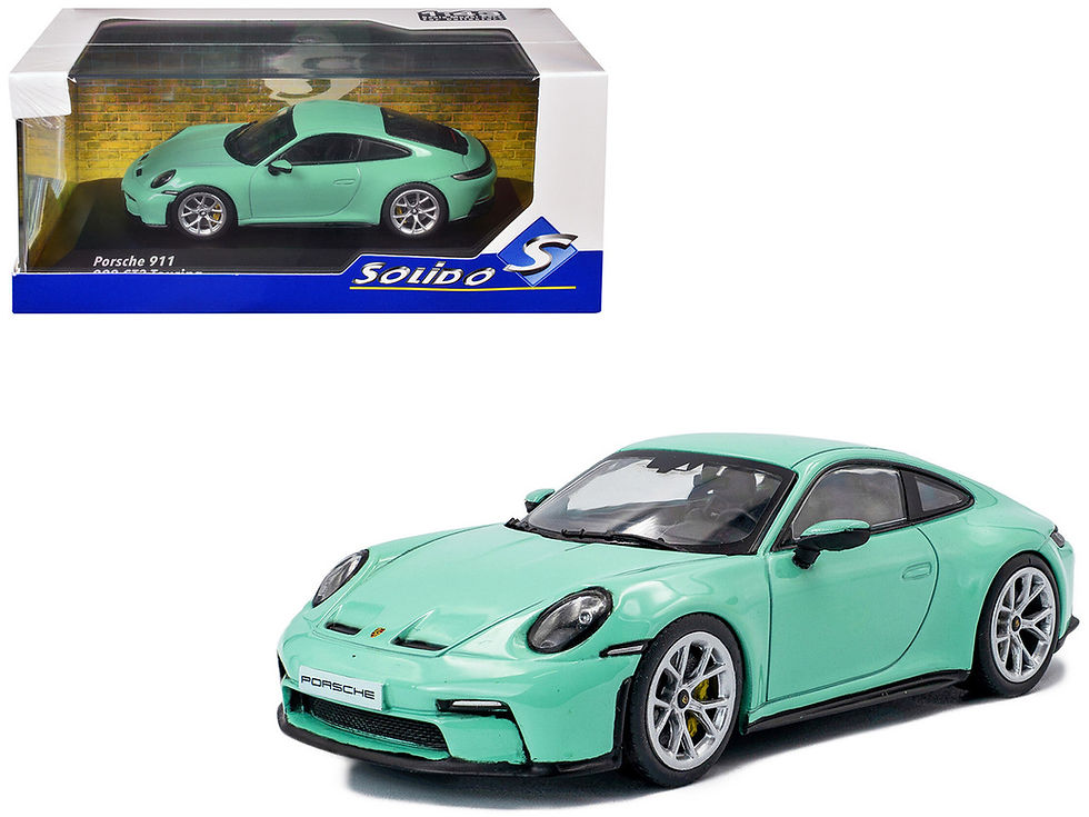 Solido Car Diecast Model 1/43 2023 Porsche 911 (992) GT3 Touring Mint Green