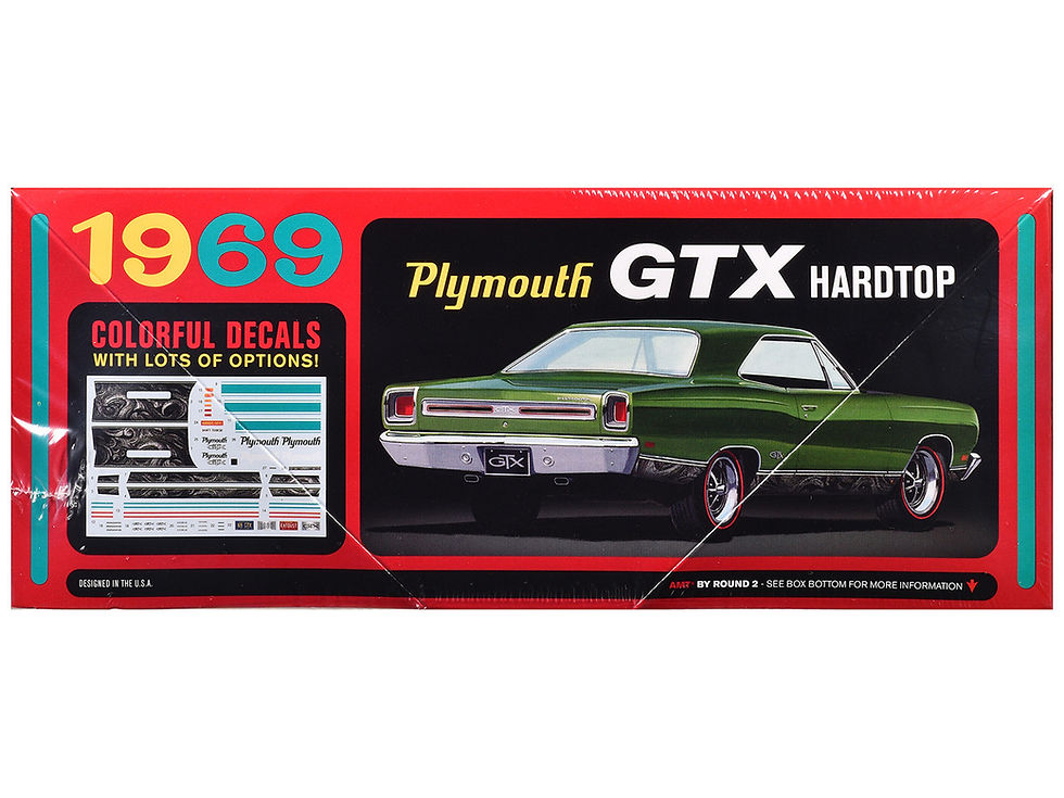 Thumbnail: 1969 Plymouth GTX Hardtop 1/25 Scale AMT Plastic Model Car Kits