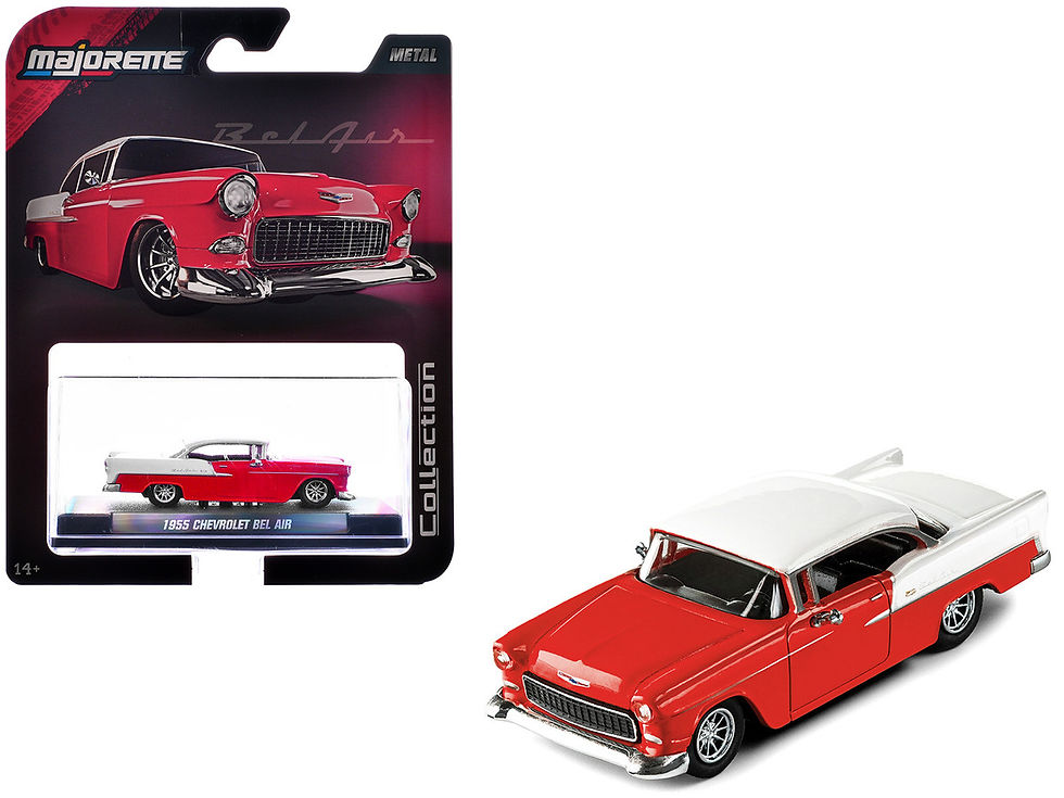 Majorette 1/64 Diecast Cars 1955 Chevrolet Bel Air Red "Collection" Series
