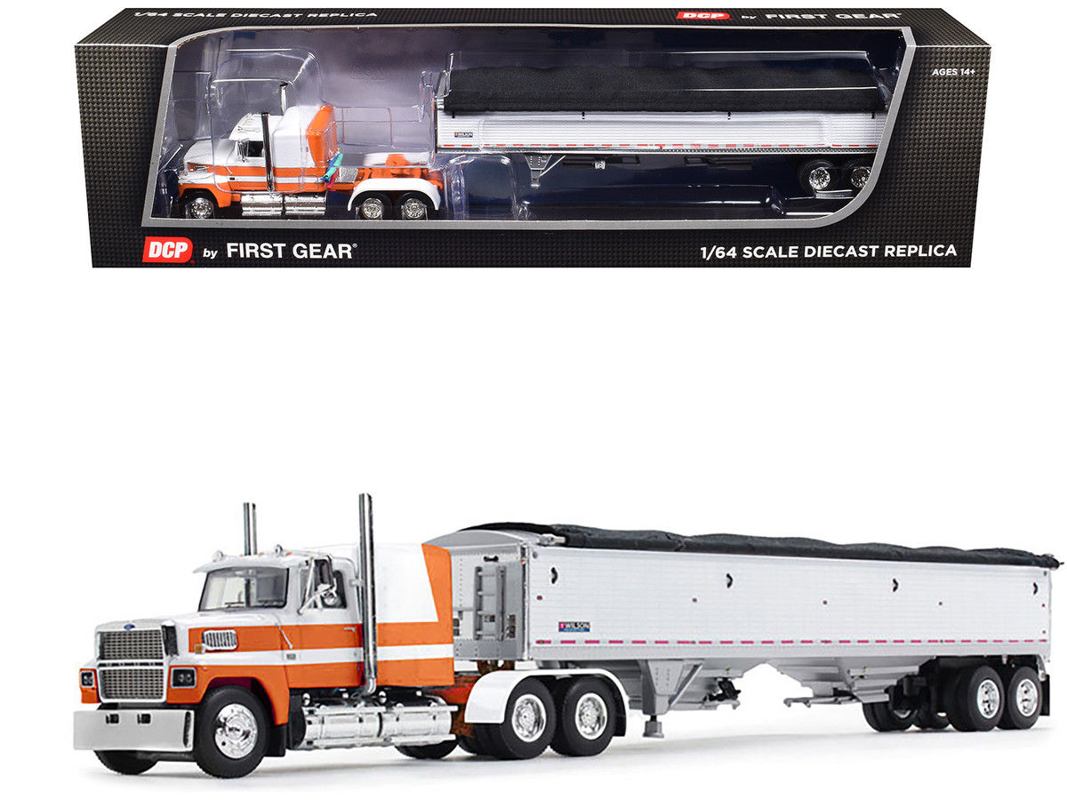 First Gear Diecast Toy Trucks 1/64 Ford LTL 9000 60" Aerodyne Sleeper