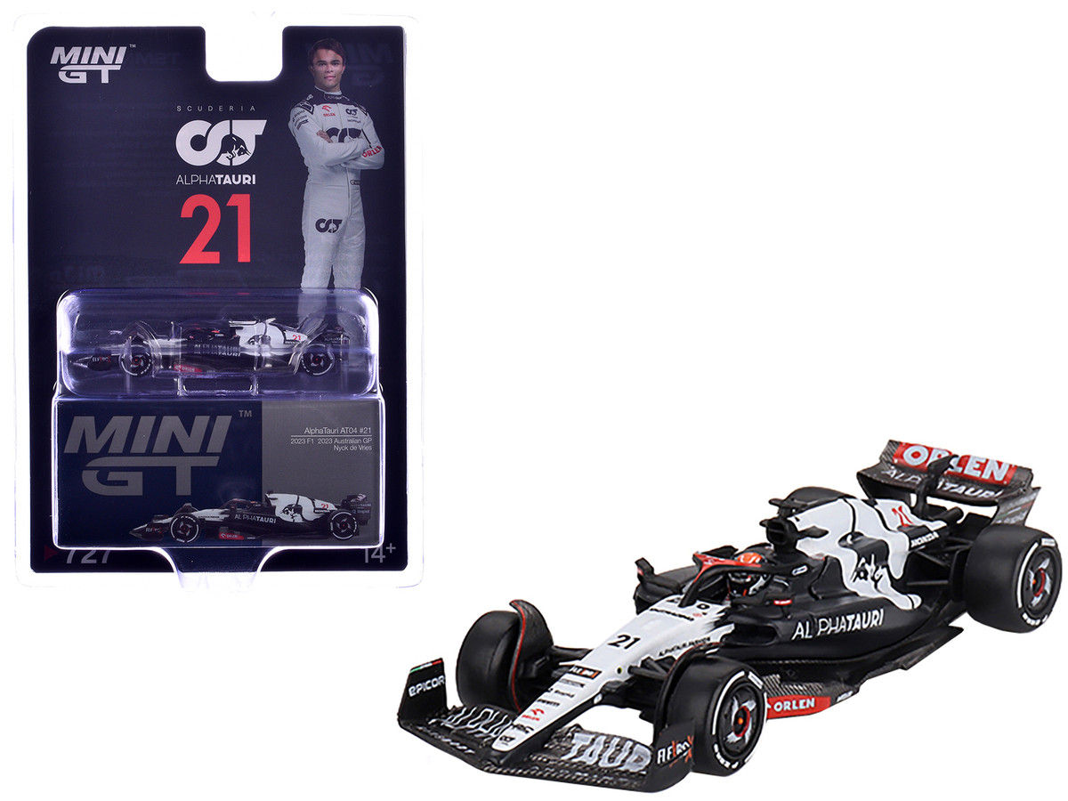 Mini GT 1/64 diecast cars AlphaTauri AT04 #21 Nyck de Vries Formula 1