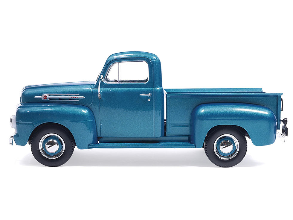 Thumbnail: IXO Models Diecast 1/24 1952 Ford F1 Pickup Truck Blue Metallic