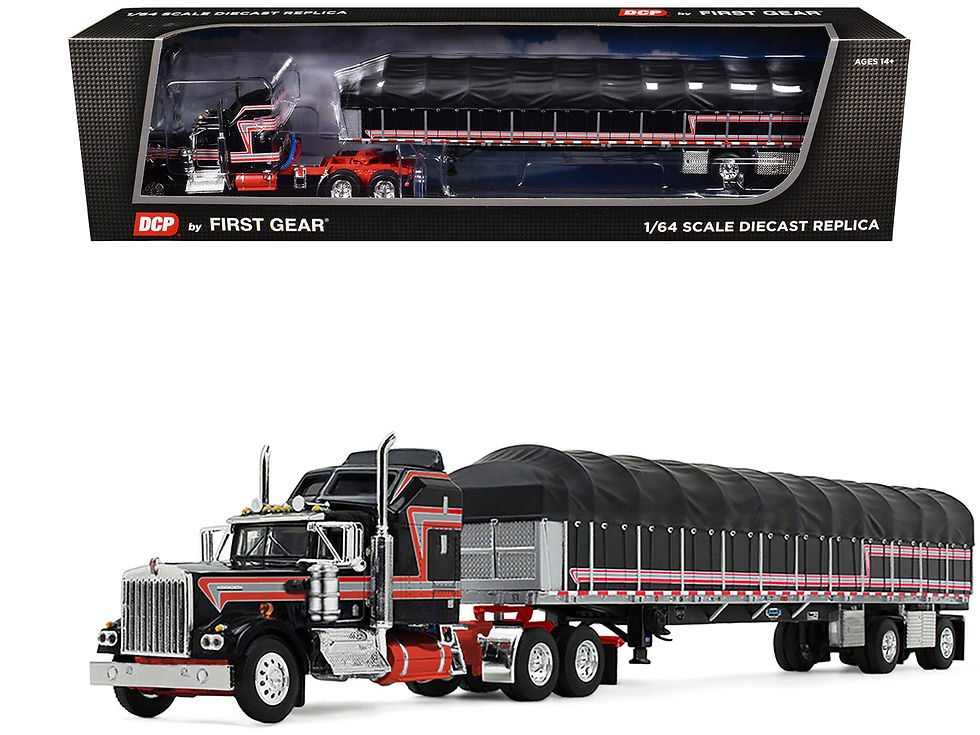 First Gear Diecast 1/64 Kenworth W900A with 60" Aerodyne Sleeper & 53' Wilson