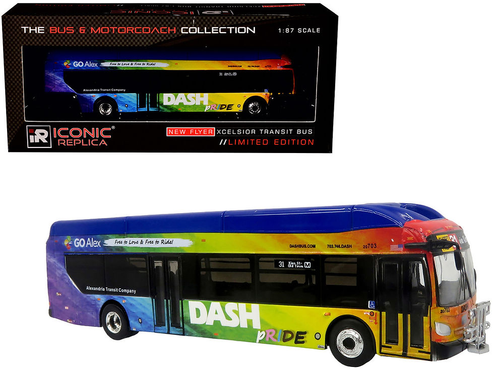 Iconic Replicas Diecast 1/87 New Flyer Xcelsior XN40 Transit Bus "DASH PRIDE"