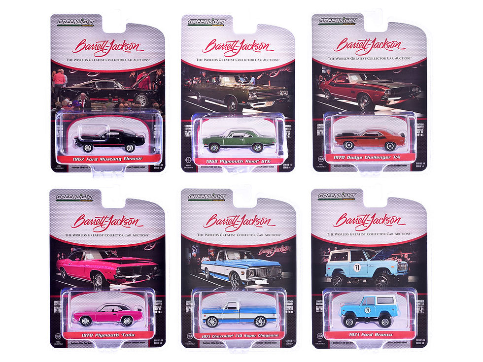 Barrett Jackson "Scottsdale Edition" Set of 6 diecast model cars  1/64