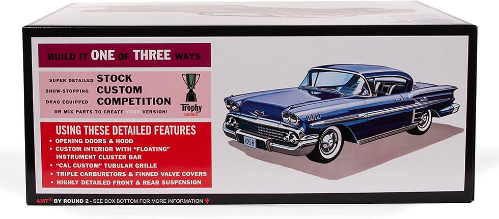 Thumbnail: AMT Model Kit 1958 Chevrolet Impala "Ala-Impala" 3-in-1 Kit 1/25 Scale