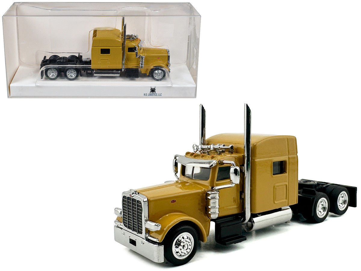 HO Logistics Replicas Diecast 1/87 Peterbilt 389 Tractor with Sleeper Cab Yellow