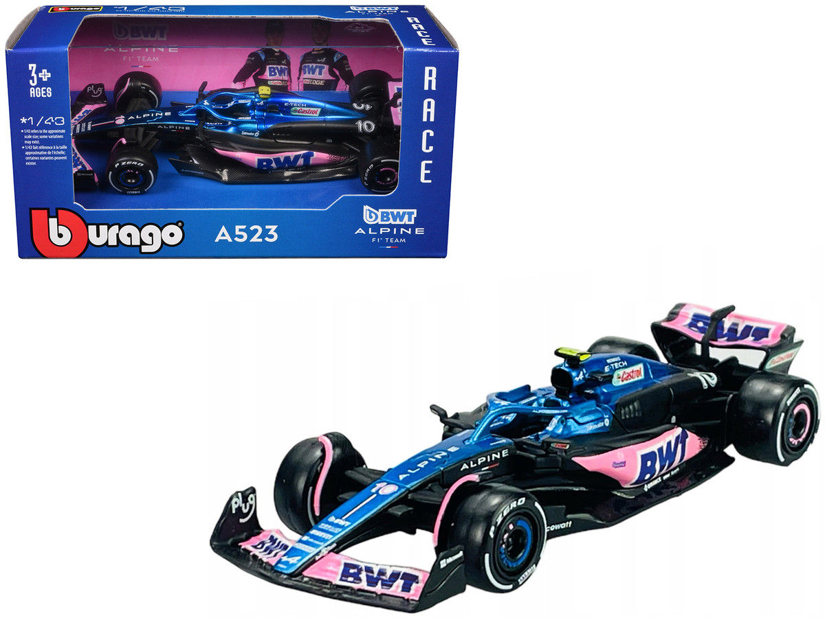Bburago Die-cast 1/43 Alpine A53 #10 Formula1 Race Car Models