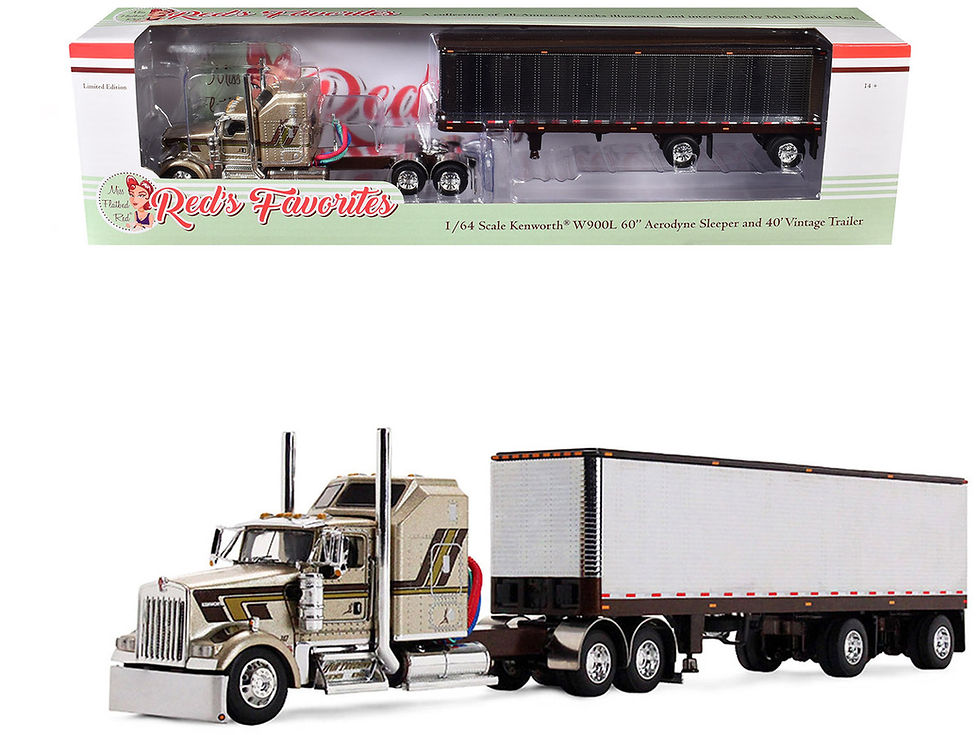 Miniatura: DCP/First Gear Diecast 1/64 Kenworth W900L with 60" Aerodyne Sleeper