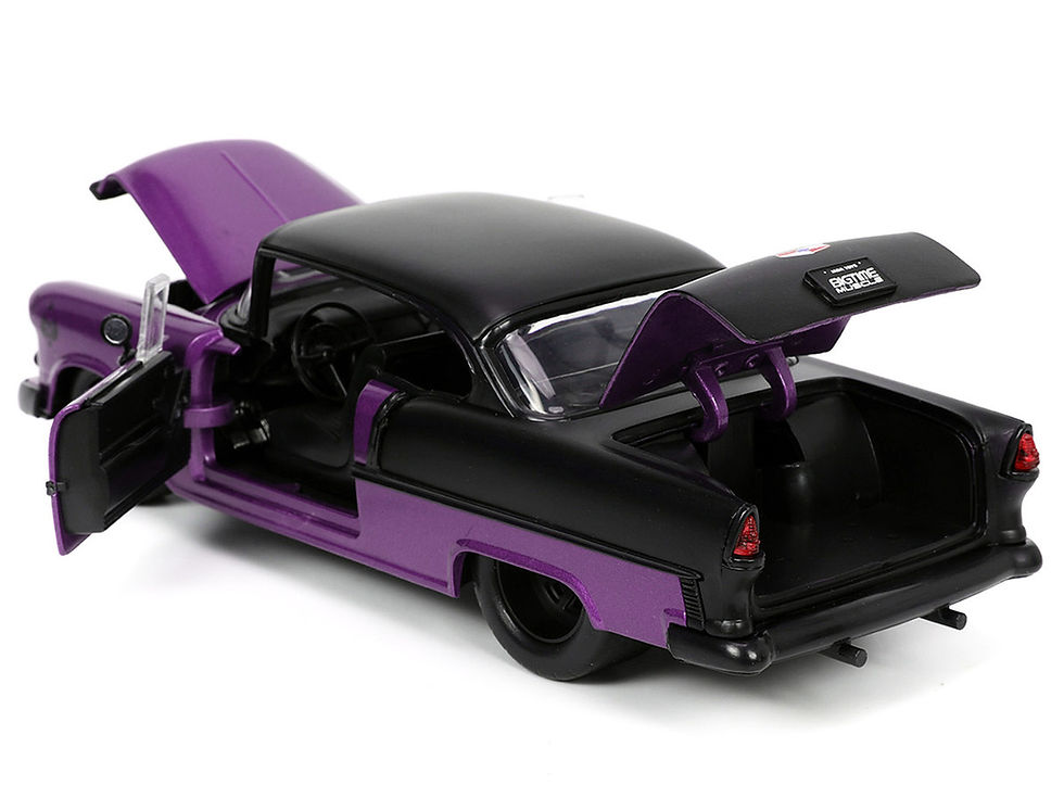 Miniatura: Jada Diecast 1/24 1955 Chevrolet Bel Air #24 Purple Metallic & Matt Black