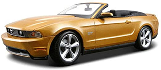 Thumbnail: Gold 2010 Ford Mustang GT convertible die-cast model
