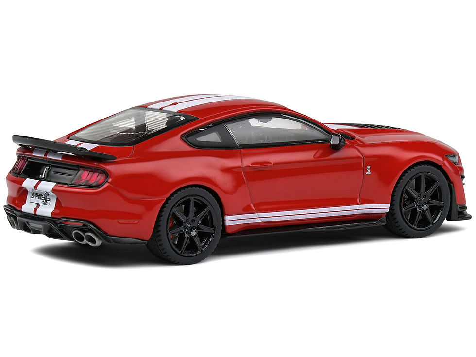 Thumbnail: Solido Diecast 1:43 2020 Ford Mustang Shelby GT500 Racing Red with White