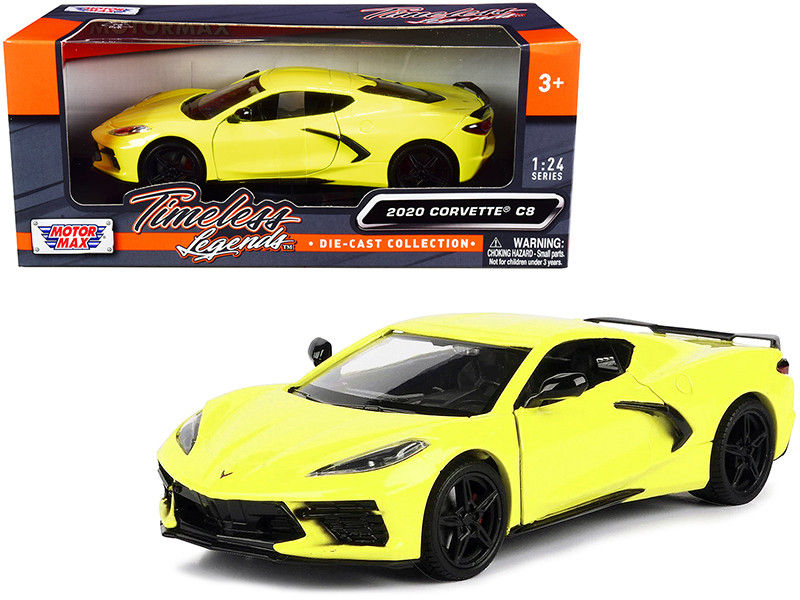 Yellow diecast 2020 Corvette C8 Stingray